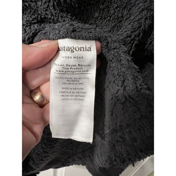 Patagonia Sweater Womens Sz M Los Gatos Grey 1/4 Zip Fleece Pullover Jacket - Picture 4 of 6